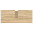 Badkamerkaptafel met ijzeren poten en bewerkt hout voor stijlvolle opbergruimte - Badkamerkaptafels
