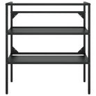 Badkamerkaptafel met inbouwwastafel en gepoedercoat ijzer frame - Badkamerkaptafels