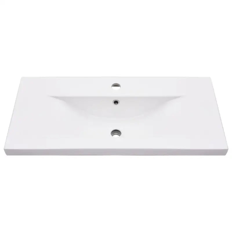 Badkamerkaptafel met inbouwwastafel van gepoedercoat ijzer en totale afmetingen - Badkamerkaptafels