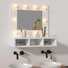 Badkamerkaptafel met spiegelkast en LED-verlichting - Wit / 1 - Badkamerkaptafels