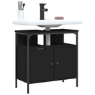Badkamerkaptafels met stevige constructie en bewerkt hout - 1 / Zwart / 60 cm - Badkamerkaptafels
