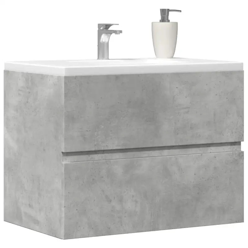 Badkamermeubelset met gootsteenkast van bewerkt hout voor extra opbergruimte - Betongrijs / 60 x 38.5 x 45 cm