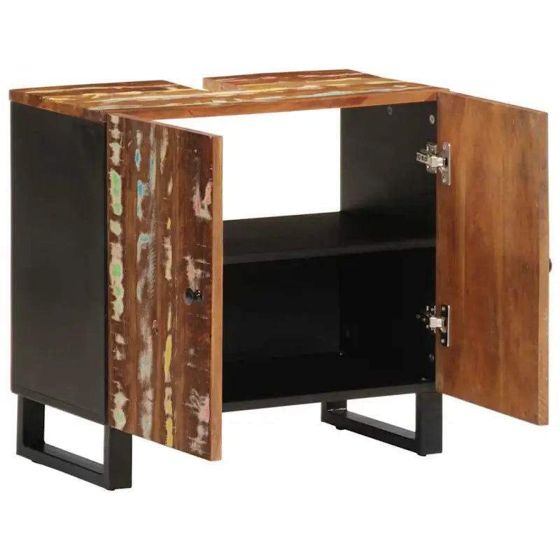 Badkamermeubelset met massief gerecycled hout voor opbergruimte - Badkamermeubelsets