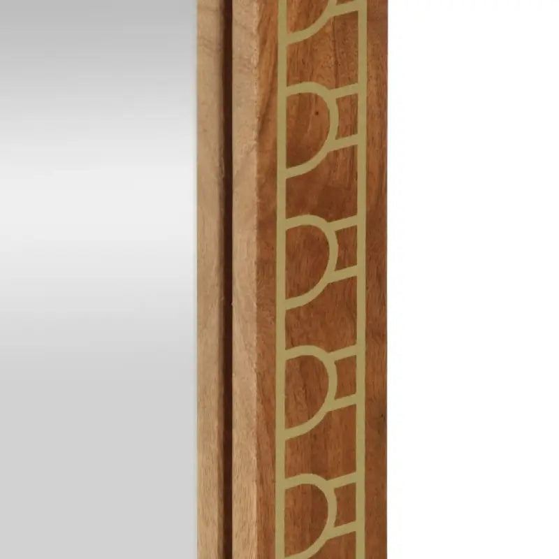Badkamerspiegel van massief mangohout met unieke houtnerven - Spiegels
