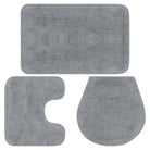 Badmattenset met anti-slip onderkant voor een luxe badkamerervaring levering bevat - Grijs / 1 - Badmatten