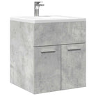 Badsmeubelset met gootsteenkast van bewerkt hout voor extra opbergruimte - Betongrijs / 41 x 38.5 x 46 cm
