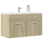 Badsmeubelset met gootsteenkast van bewerkt hout voor extra opbergruimte - Sonoma eiken / 90 x 38.5 x 46 cm
