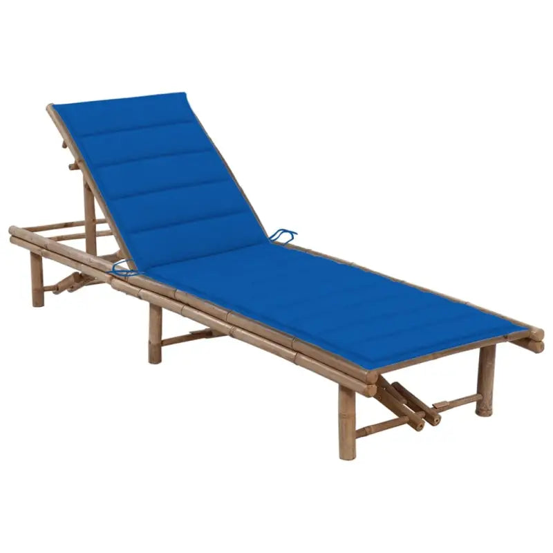 Bamboe loungeset voor ontspannen tuinmomenten - koningsblauw / 1 - Ligstoelen