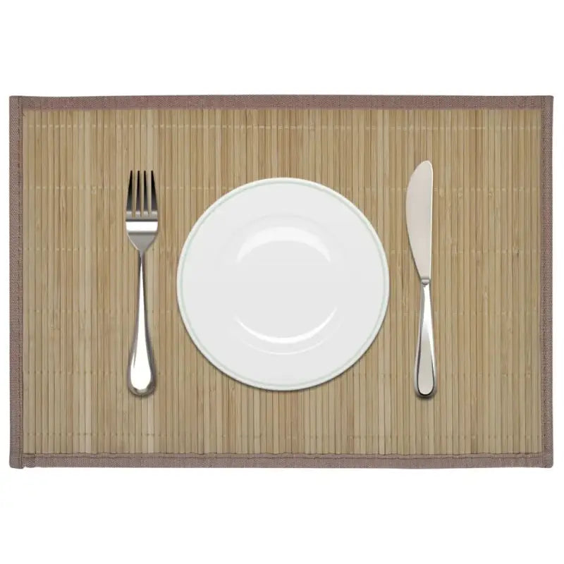 Bamboe placemats handgemaakt met levering bevat voor een natuurlijke tafelstijl - Bruin / 1 - Placemats