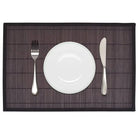 Bamboe placemats handgemaakt met levering bevat voor een natuurlijke tafelstijl - Donkerbruin / 1 - Placemats