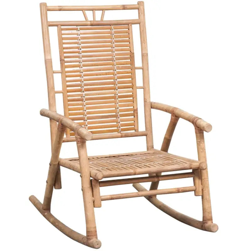Bamboe schommelstoel voor tuin of terras met elastische band en sets touwtjes - Tuinstoelen