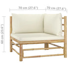 Bamboe tuin loungeset met comfortabele diepte zitting - Tuinsets