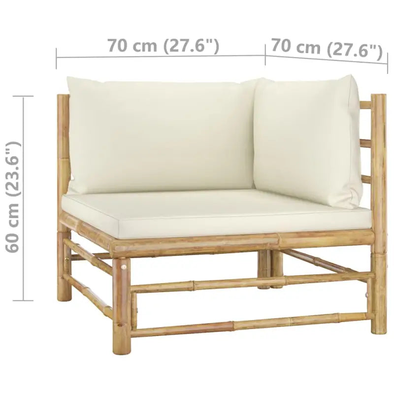 Bamboe tuin loungeset met comfortabele diepte zitting - Tuinsets