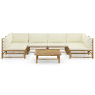 Bamboe tuin loungeset met comfortabele diepte zitting - Tuinsets
