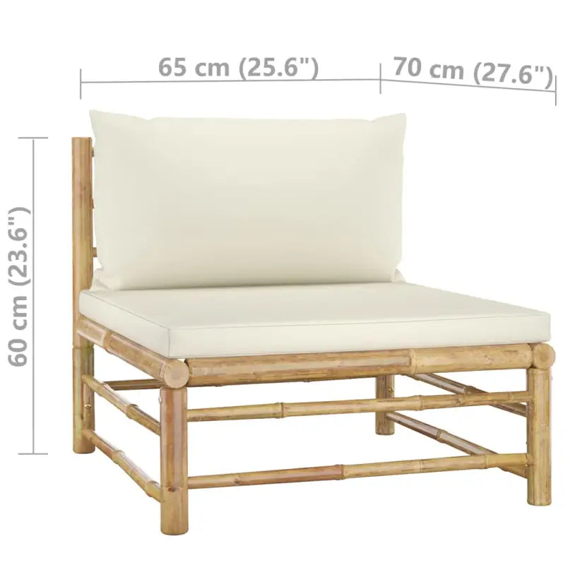 Bamboe tuin loungeset met comfortabele diepte zitting - Tuinsets