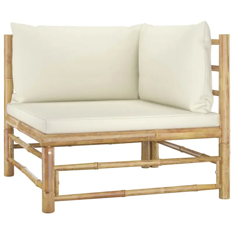 Bamboe tuin loungeset met comfortabele diepte zitting - Tuinsets
