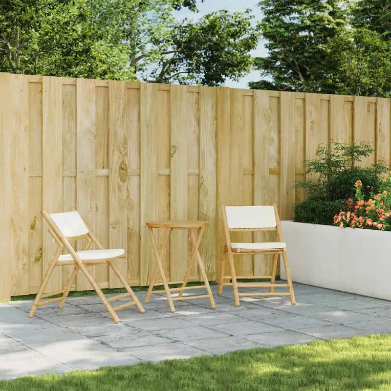 Bamboe tuinset met comfortabele zitervaring en wasbare hoes - Tuinsets