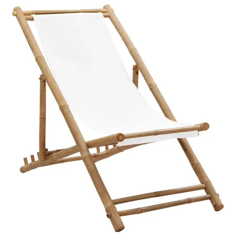 Bamboe tuinstoel voor tuin strand of camping - Wit / 1 - Tuinstoelen