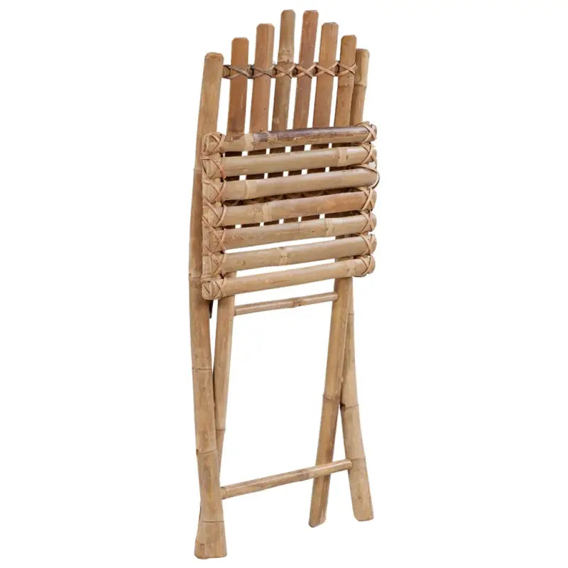 Bamboe tuinstoelen set met touwtjes voor buiten eten - Tuinstoelen