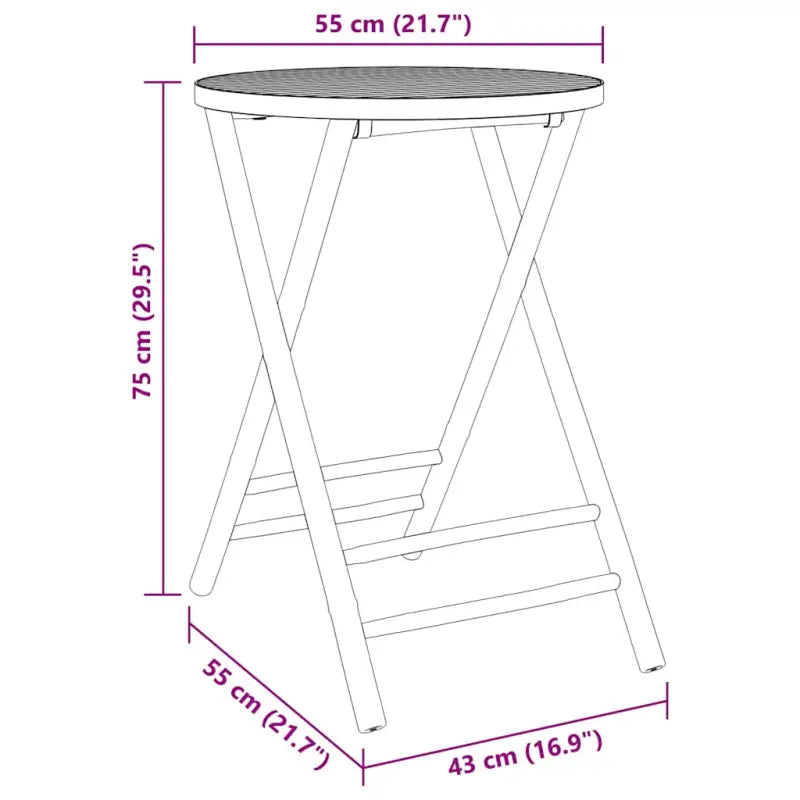 Bamboe tuinstoelset met comfortabele zitervaring en wasbare hoes - Tuinsets