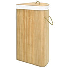 Bamboe wasmand met grote inhoud en geweven stof voor elk interieur - Lichtbruin / 1 - Wasmanden