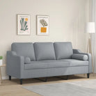 Banken 2-zits met modern design en comfortabele materiaal vulling - Lichtgrijs / 180 cm - Banken