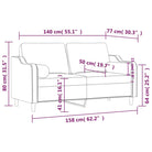 Banken 2-zits met modern design en comfortabele materiaal vulling - Banken