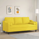 Banken 2-zits met modern design en comfortabele materiaal vulling - Lichtgeel / 180 cm - Banken