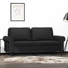 Banken 2-zitsbank in kunstleer voor gezellige zitervaringen - Zwart / 140 cm - Banken