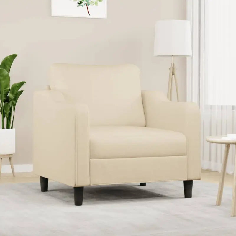 Banken 2-zitsbank met duurzame stof voor gezelligheid en ontspanning - Crème / 60 cm - Banken