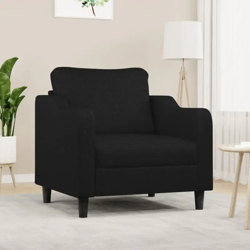 Banken 2-zitsbank met duurzame stof voor gezelligheid en ontspanning - Zwart / 60 cm - Banken