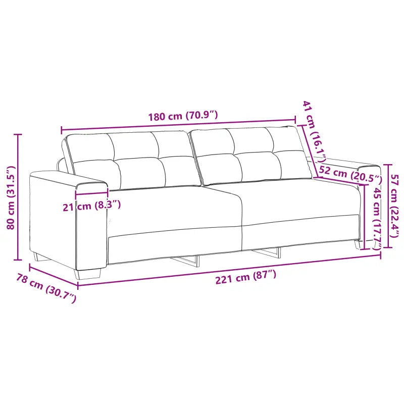 Banken 3-delige sofa set voor moderne woonruimte met stijl en comfort - Banken