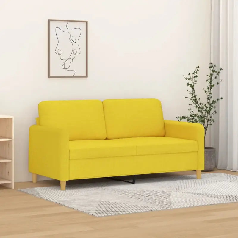 Banken 3-zitsbank voor een gezellige en stijlvolle woonkamer - Lichtgeel / 140 cm - Banken