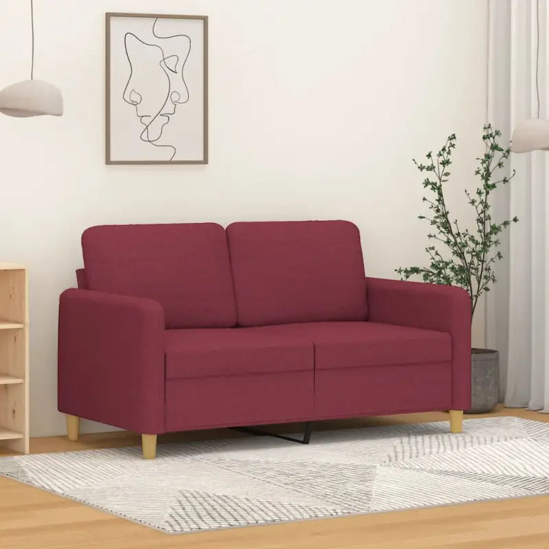 Banken 3-zitsbank voor een gezellige en stijlvolle woonkamer - Wijnrood / 120 cm - Banken