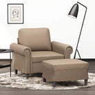 Banken Fauteuil in Kunstleer voor Gezelligheid en Ontspanning - Cappuccino - Banken