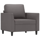 Banken Fauteuil in Kunstleer voor Ontspanning en Gezelligheid - Grijs - Banken