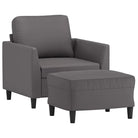 Banken Fauteuil in Kunstleer voor Ontspanning en Gezelligheid - Grijs - Banken