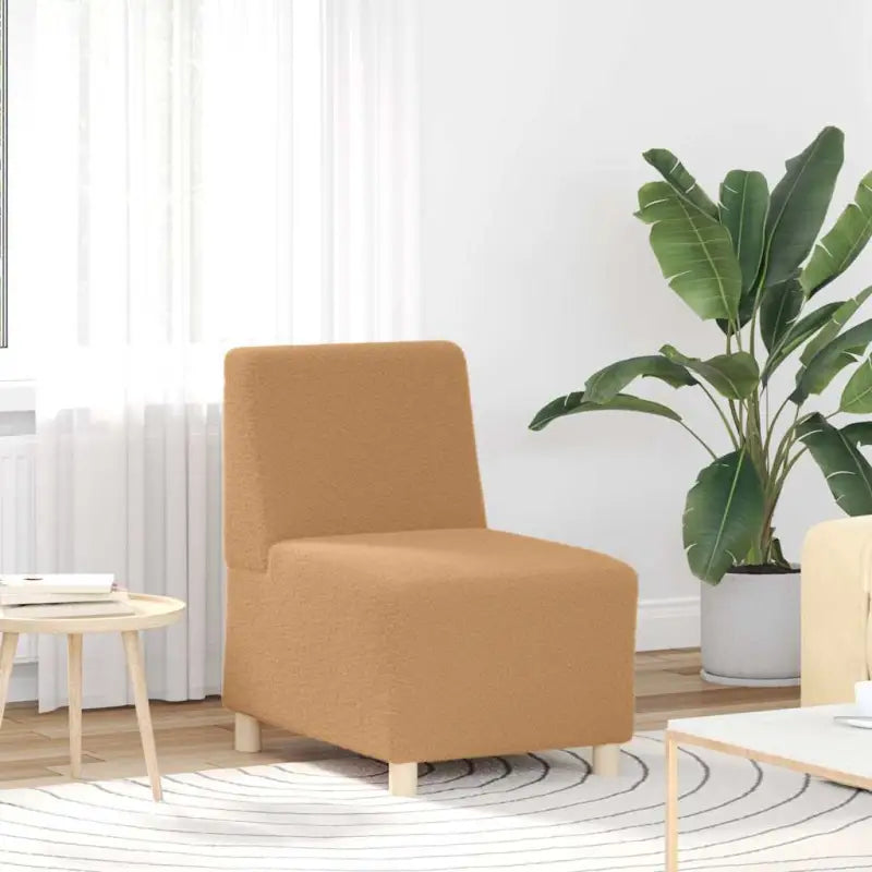 Banken fauteuil met gekrulde wolachtige stof voor ultiem comfort - Beige - Banken