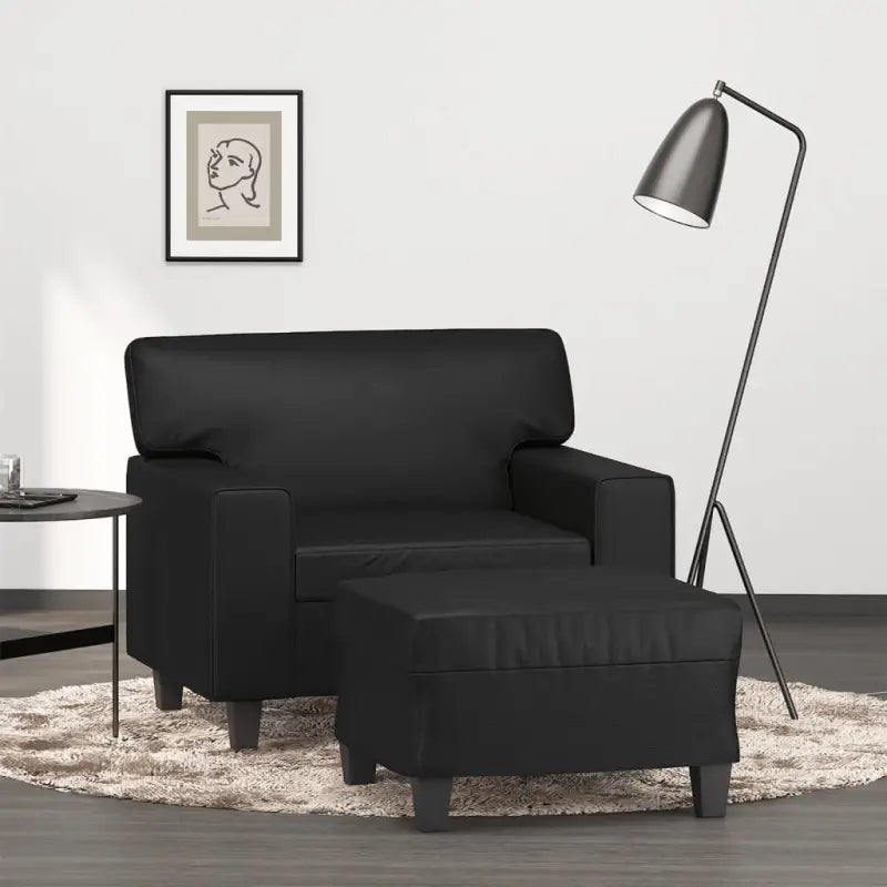 Banken fauteuil met kunstleer voor gezellige ontspanning - Banken