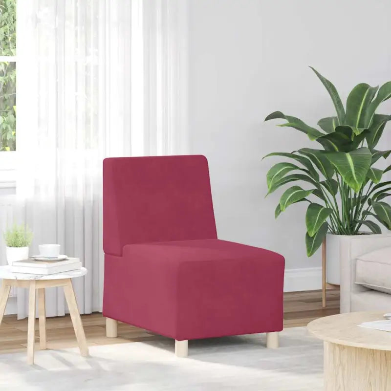 Banken fauteuil met multiplex frame voor comfort en stijlvolle ontspanning - Wijnrood - Banken