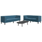 Banken in Chesterfield-stijl met comfortabele afmetingen voor elke ruimte - Blauw / 2-zits + 3-zits - Banken