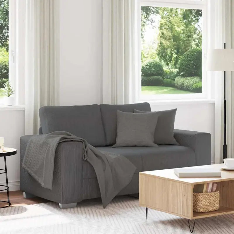 Banken in corduroy stof voor een comfortabele zitervaring en stijl - Donkergrijs / 120 cm - Banken