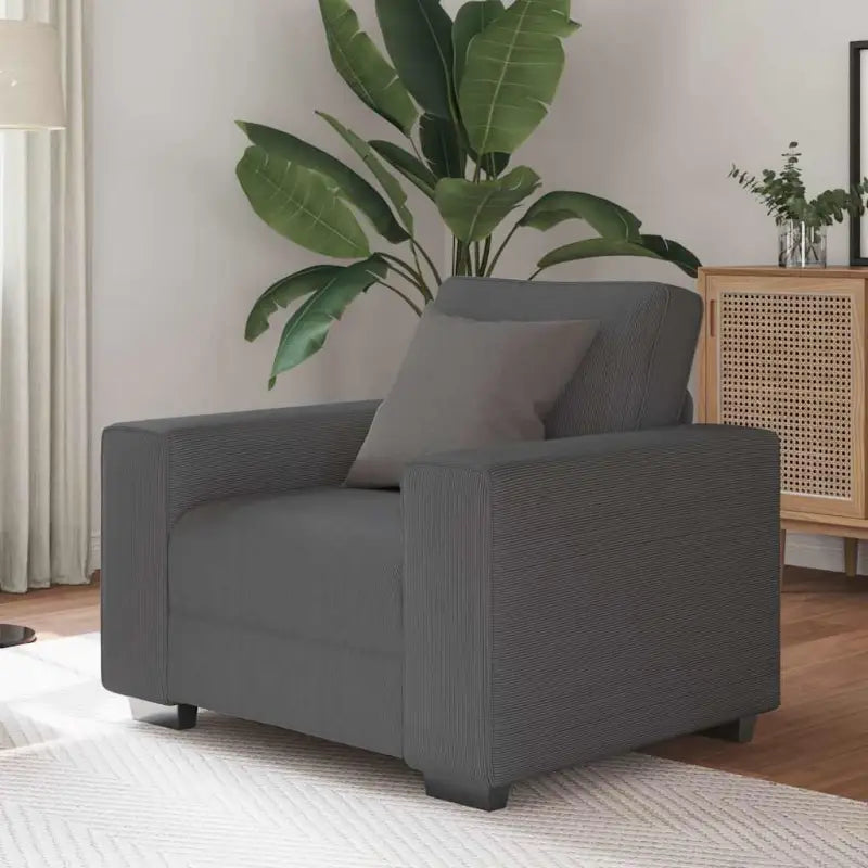 Banken in corduroy stof voor een comfortabele zitervaring en stijl - Donkergrijs / 60 cm - Banken