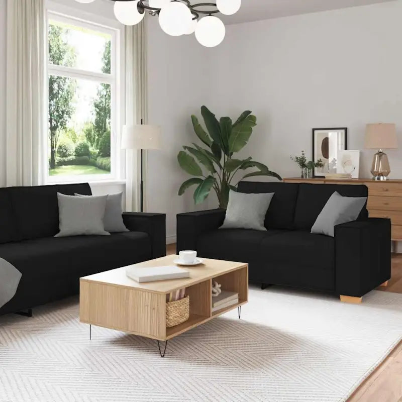 Banken loungeset met brede armleuningen en comfortabele diepte zitting - Banken