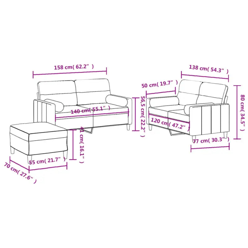 Banken Loungeset met elegante uitstraling en comfortabele zithoek - Banken