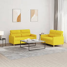 Banken Loungeset met elegante uitstraling en comfortabele zithoek - Lichtgeel / met kussens - Banken