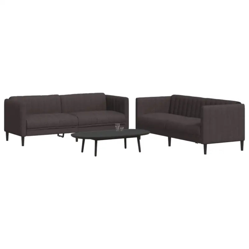 Banken loungeset met stijlvolle vormgeving en comfortabele afmetingen - ?dark brown / 2-zits + 3-zits - Banken