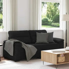 Banken met brede armleuningen voor gezellige ontspanning in huis - Zwart / 140 cm - Banken