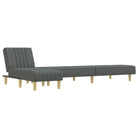 Banken met chaise longue en royale totale afmetingen voor kleine ruimtes - Donkergrijs - Banken