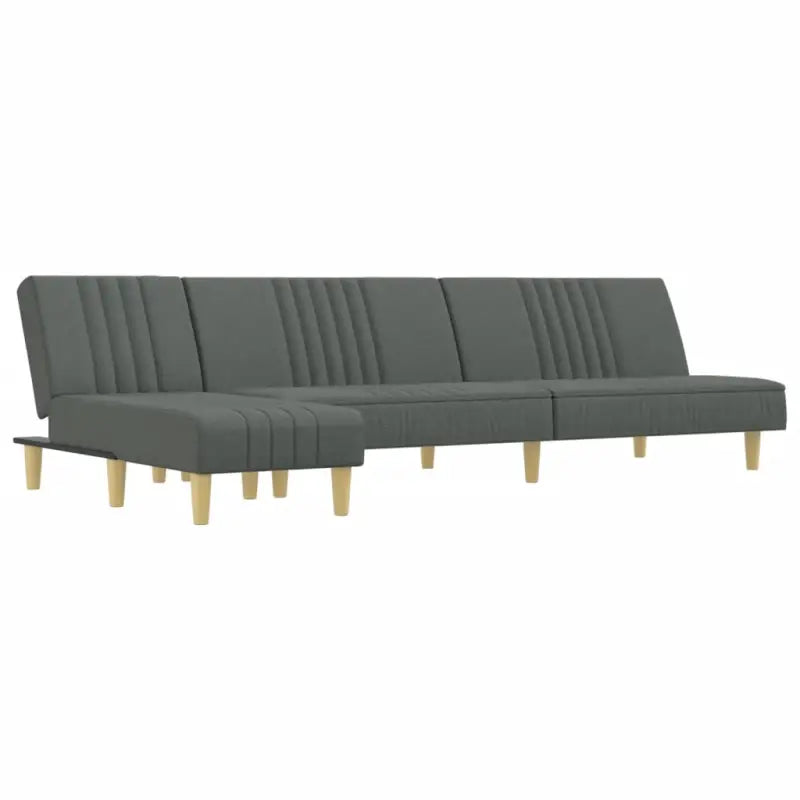 Banken met chaise longue en royale totale afmetingen voor kleine ruimtes - Donkergrijs - Banken